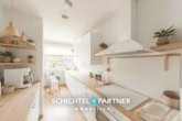 S&P | Küche (digital gestaged) - Radio Bremen | Große 5-Zimmer-Maisonettewohnung mit Balkon und Garage