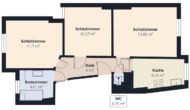 S&P | Grundriss 2. Obergeschoss - Lindenhof | Geräumiges Reihenmittelhaus Nähe Waterfront mit Ausbaupotenzial