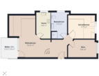 S&P | Grundriss 1. Obergeschoss - Leeste | Moderne Maisonette-Wohnung mit Balkon und Stellplatz