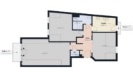 S&P | Grundriss 2. Obergeschoss - Woltmershausen | Sanierte Eigentumswohnung mit Sonnenbalkon in ruhiger Lage