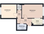 S&P | Grundriss Hochparterre - Woltmershausen | Großzügige 2-Zimmer-Wohnung mit Carport in zentraler Lage
