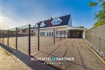 Uphusen | Nobles Wohn- und Geschäftshaus mit riesiger Parkfläche und Halle, 28832 Achim, Haus