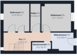 S&P | Grundriss Kellergeschoss - Steffensweg | Großzügiges 2-Parteien-Haus mit bezugsfreier Wohnung & Garten